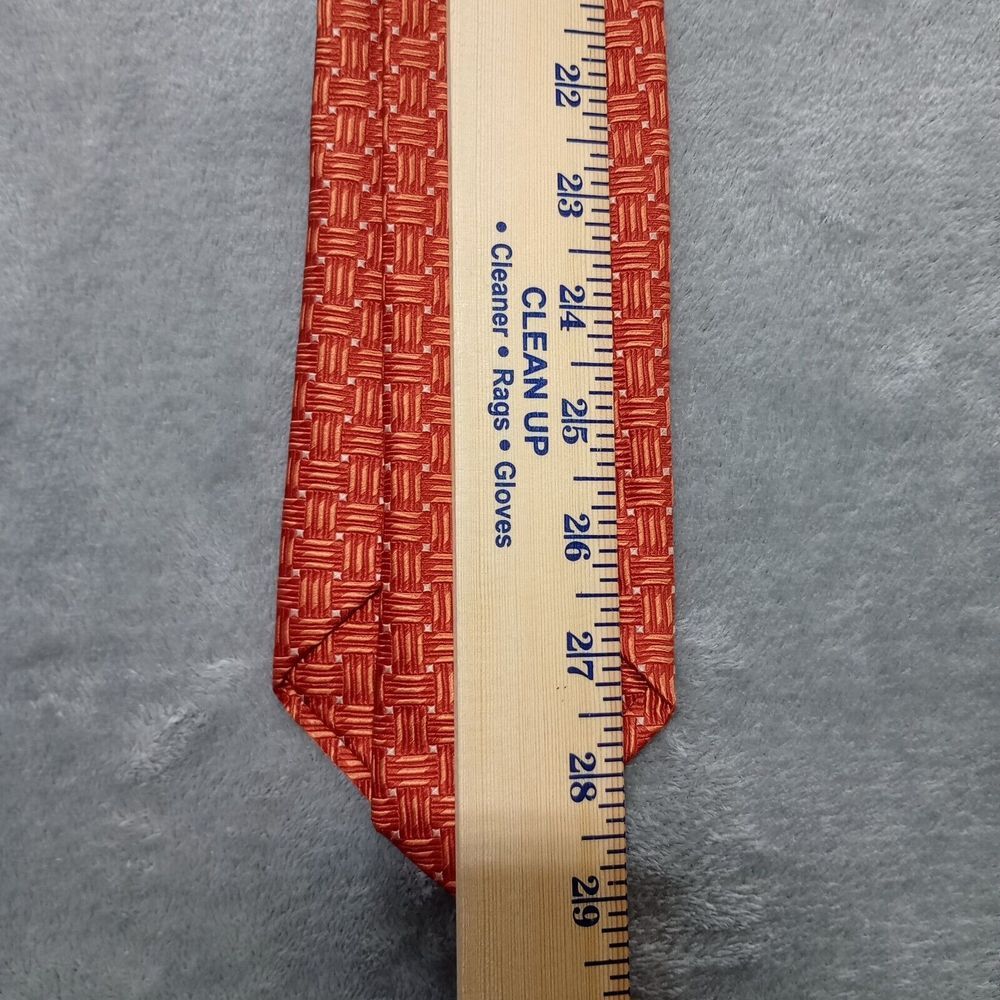 Nick Hilton Mens Tie Made in Italy 100% Silk Woven Textured Jacquard Cross Hatch - Picture 8 of 8